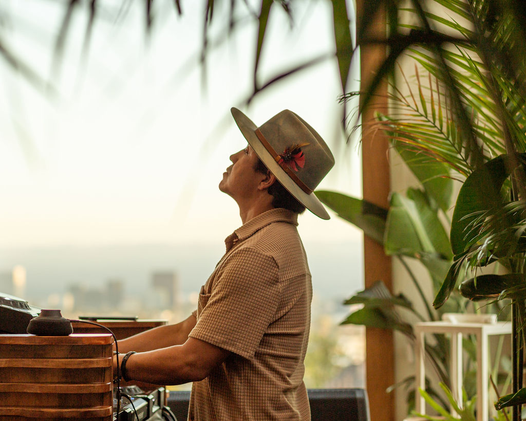 A Noble 33 teammate at the decks at golden hour