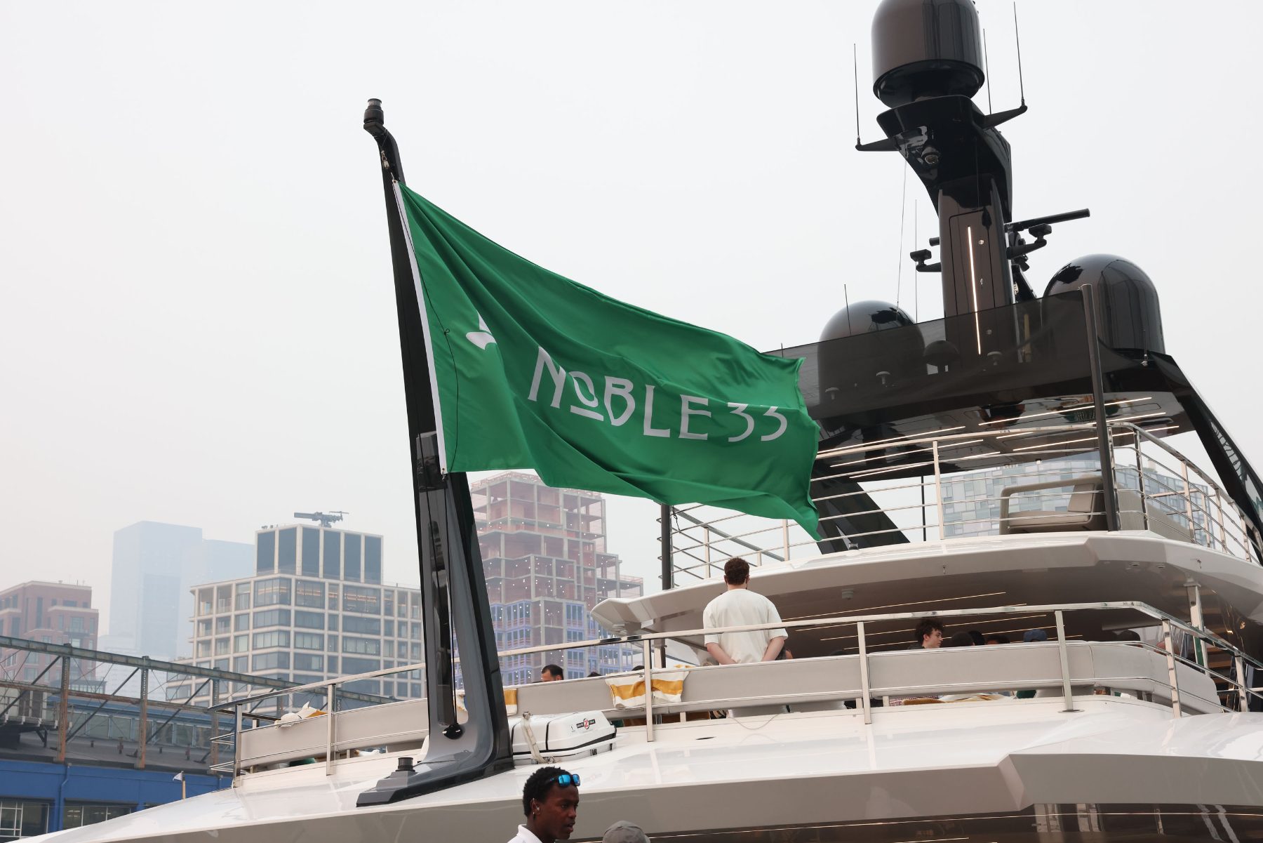 Noble 33 colours flying at Port of Champions