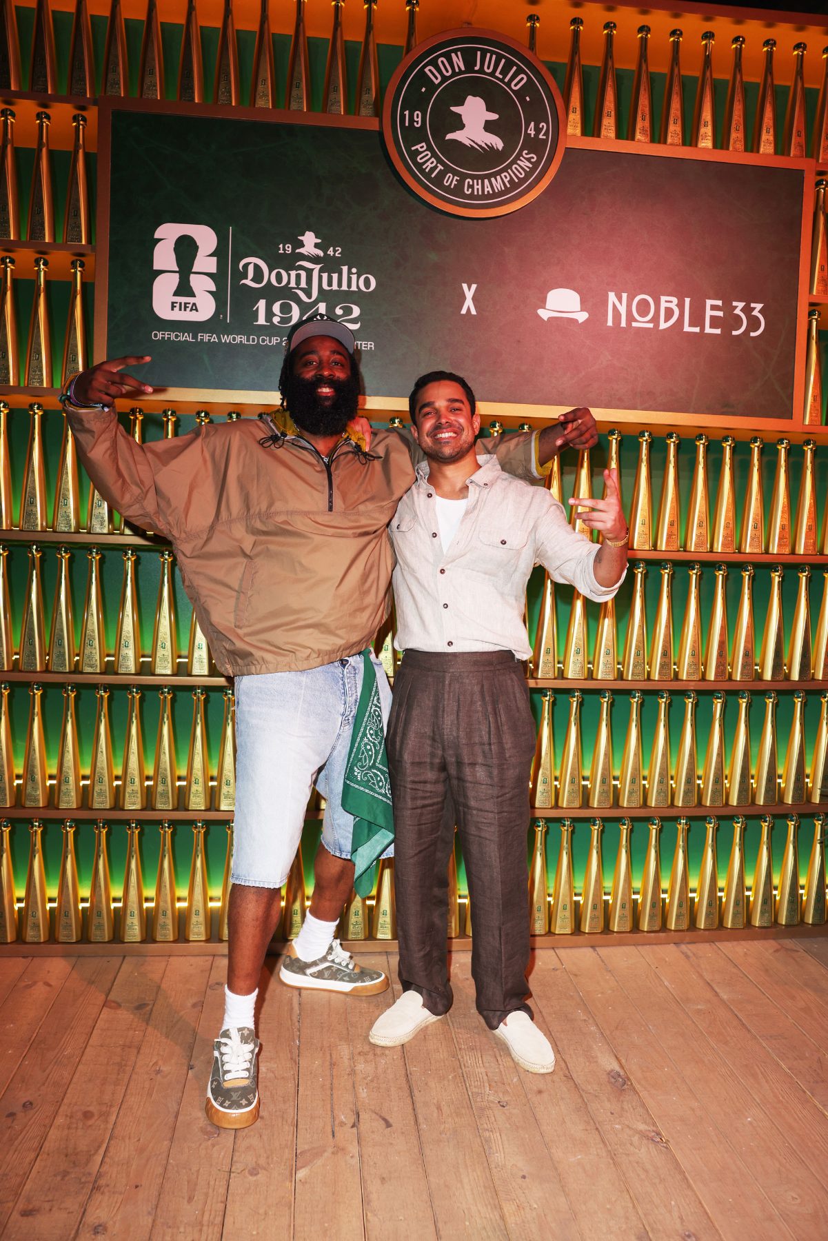 Guests at the Don Julio 1942 x Noble 33 wall