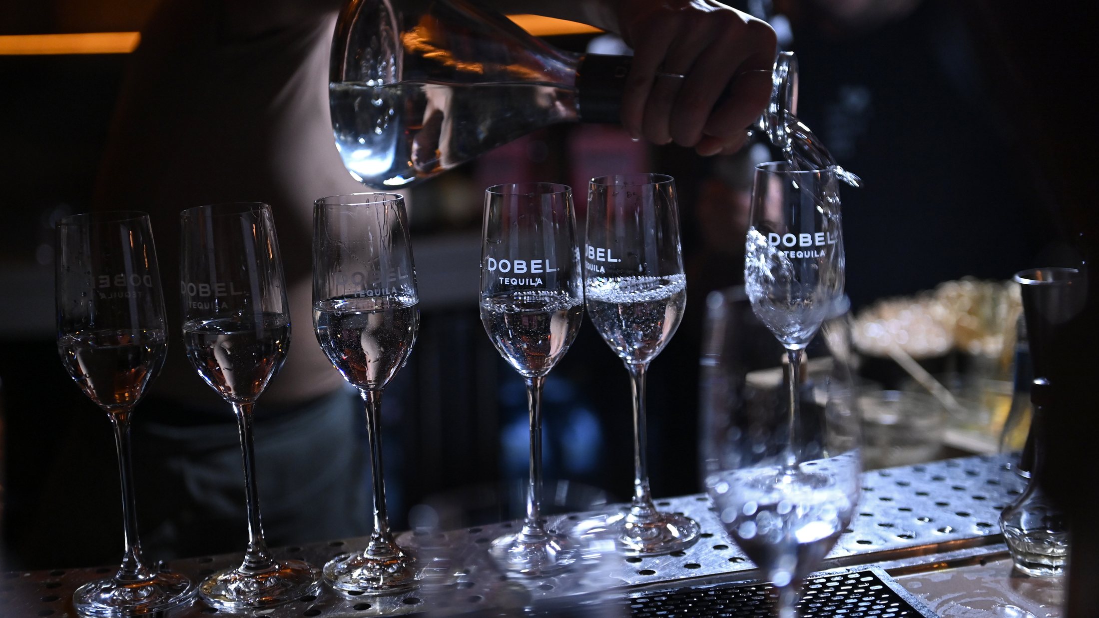 Dobel Tequila being poured at the bar
